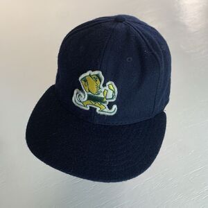 Vintage Ebbets Field Flannels Notre Dame Leprechaun Authentic Wool 7 1/4 USA